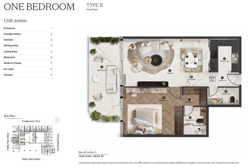 1 bedroom - Type B (First Floor)