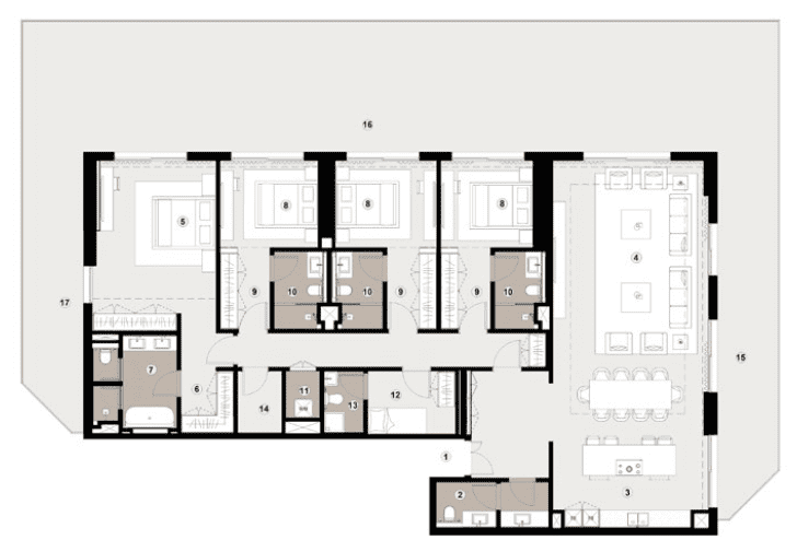 4 bedroom penthouse - Type 1B