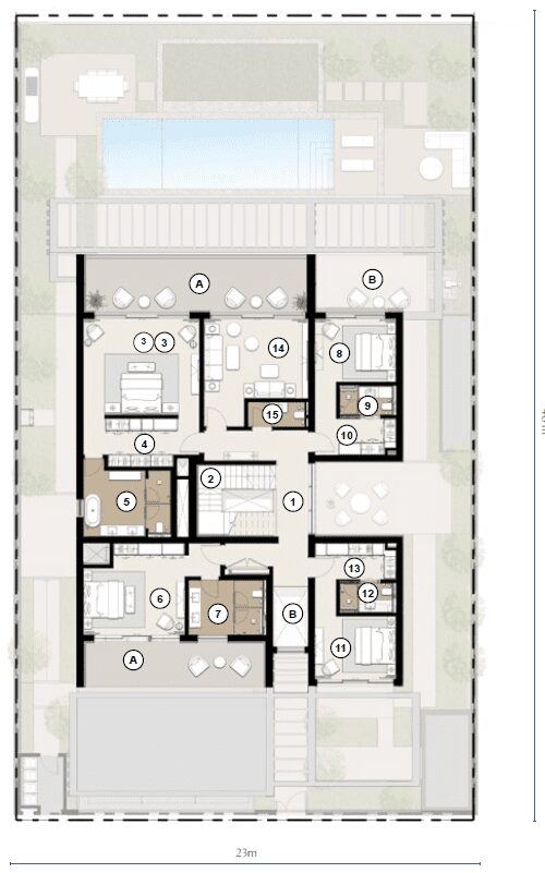 5 bedroom Villa - Shore Villas - First Floor
