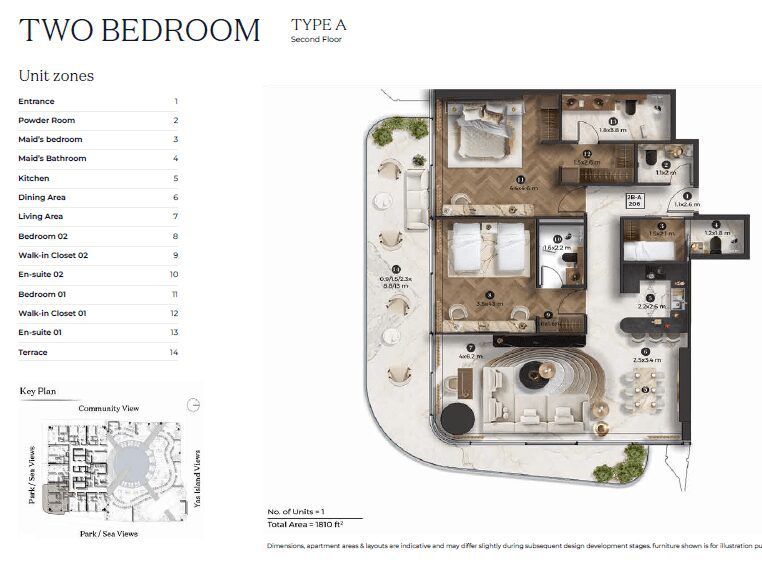 1 bedroom - Type A (Second Floor)