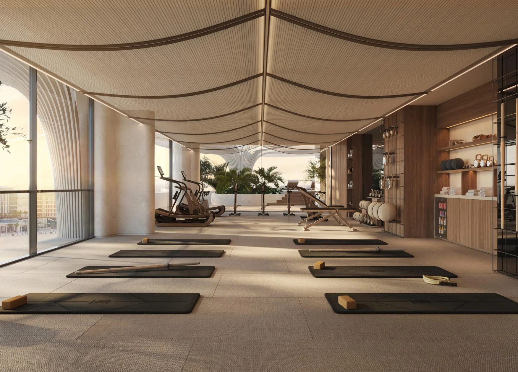 Mamsha Palm luxury interior living room with sea view