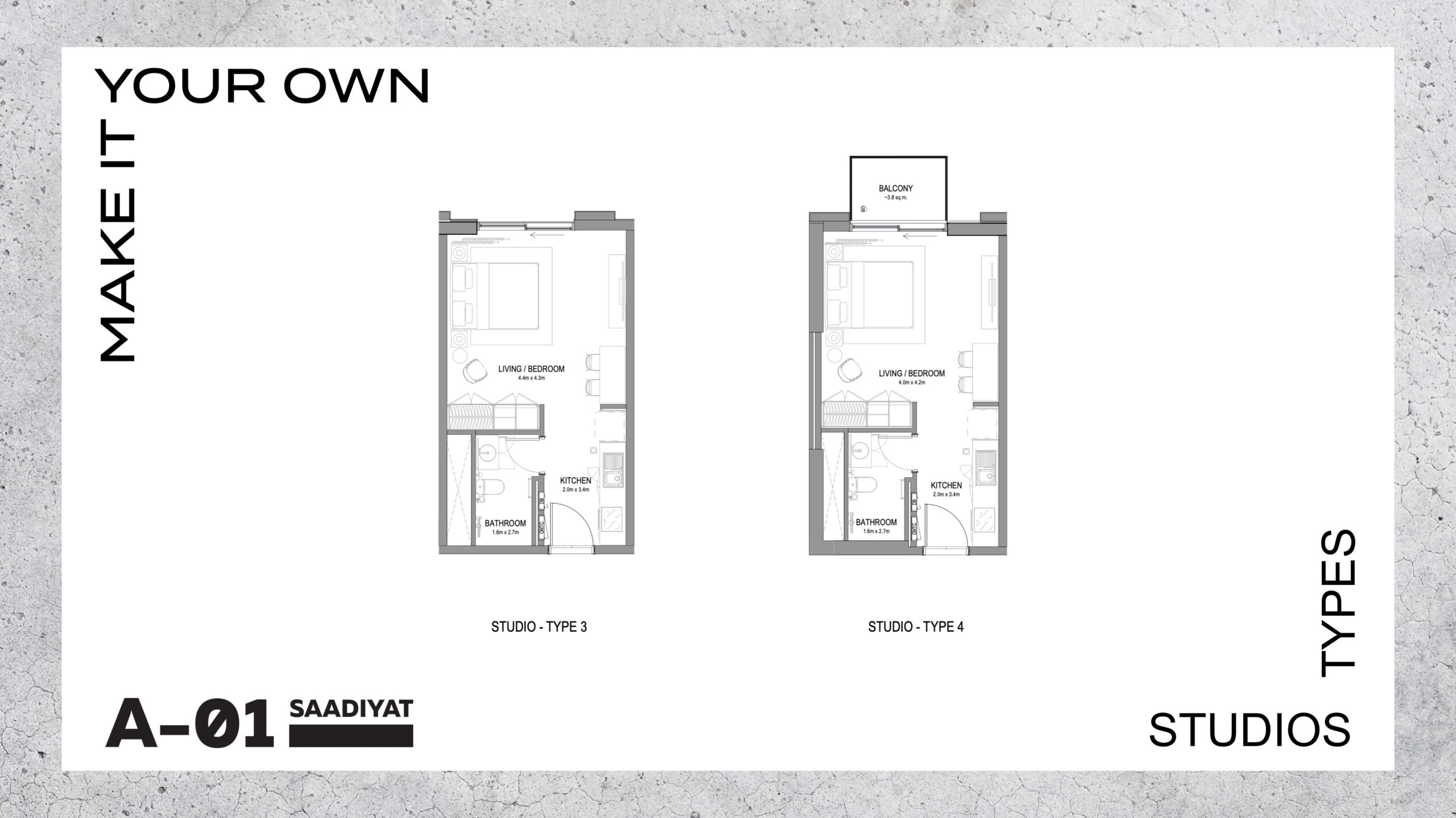 Studio Apartments - Type 3 & 4
