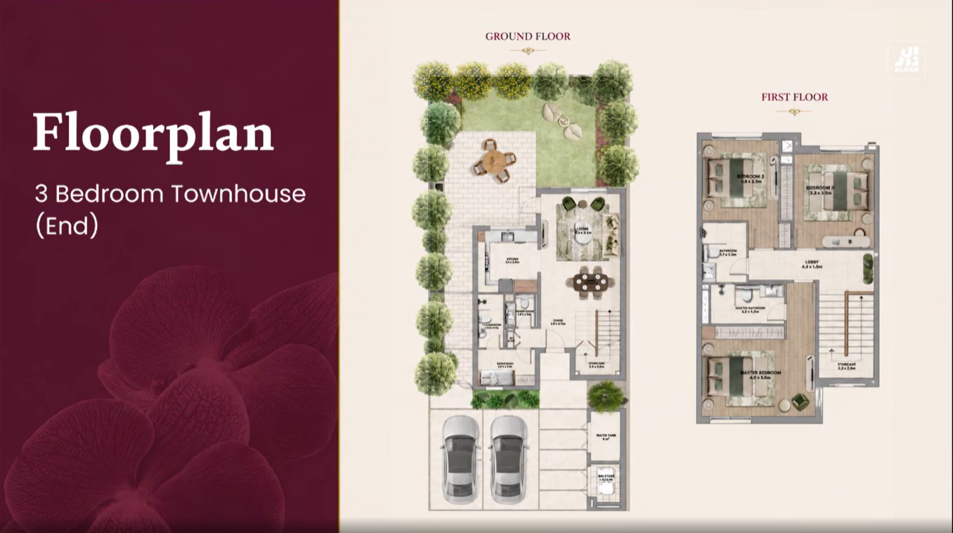 3 Bedroom Townhouse (End) - 3 BR TH - End